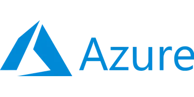 Blå triangel med texten Azure